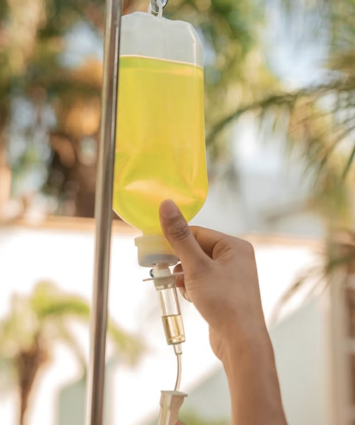 IV hydration therapy bag